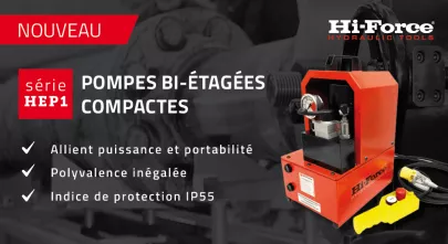 Nouvelles pompes hydrauliques bi-étagées compactes HEP1 Hi-Force