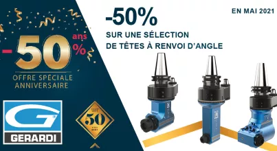 -50% sur une sélection de têtes à renvoi d’angle