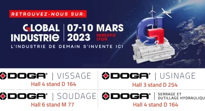 DOGA est de retour au salon GLOBAL INDUSTRIE du 7 au 10 mars 2023