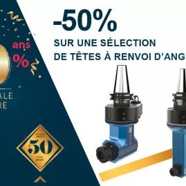 -50% sur une sélection de têtes à renvoi d’angle