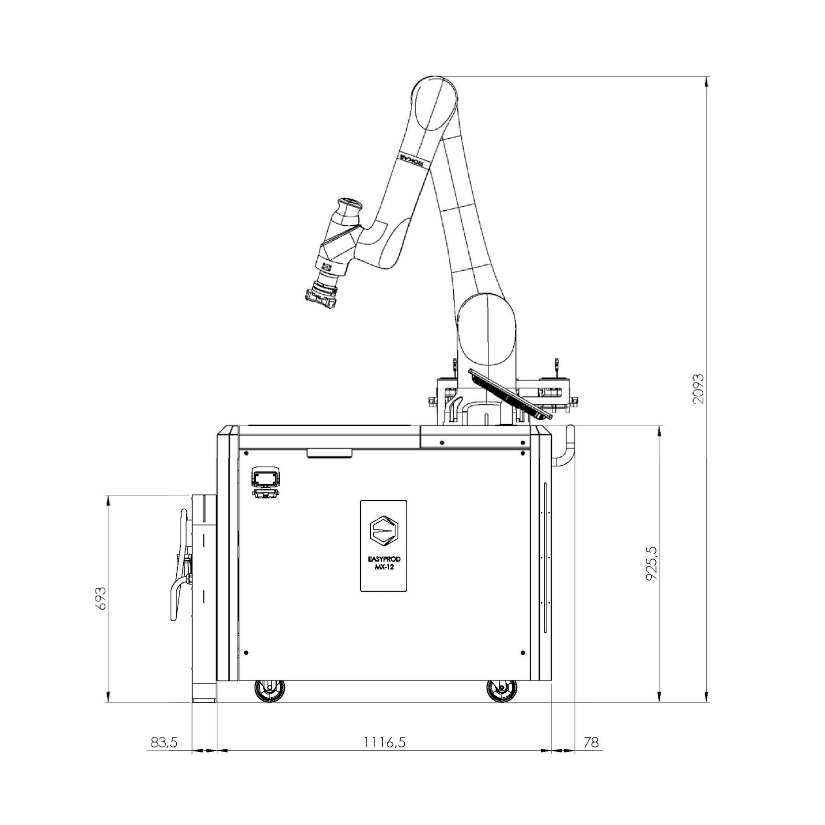 Schéma 2 Cobot de chargement EasyProd MX12